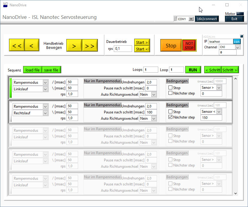 NanoDrive - Schrittmotorsteuerung